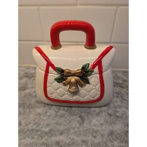 David's Cookies Ceramic Purse Shaped cookie jar